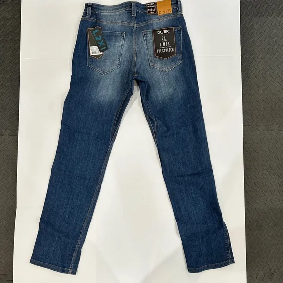 NWT DUER Mens Performance Denim Athletic Straight Fit 32"x32" - Picture 3 of 9